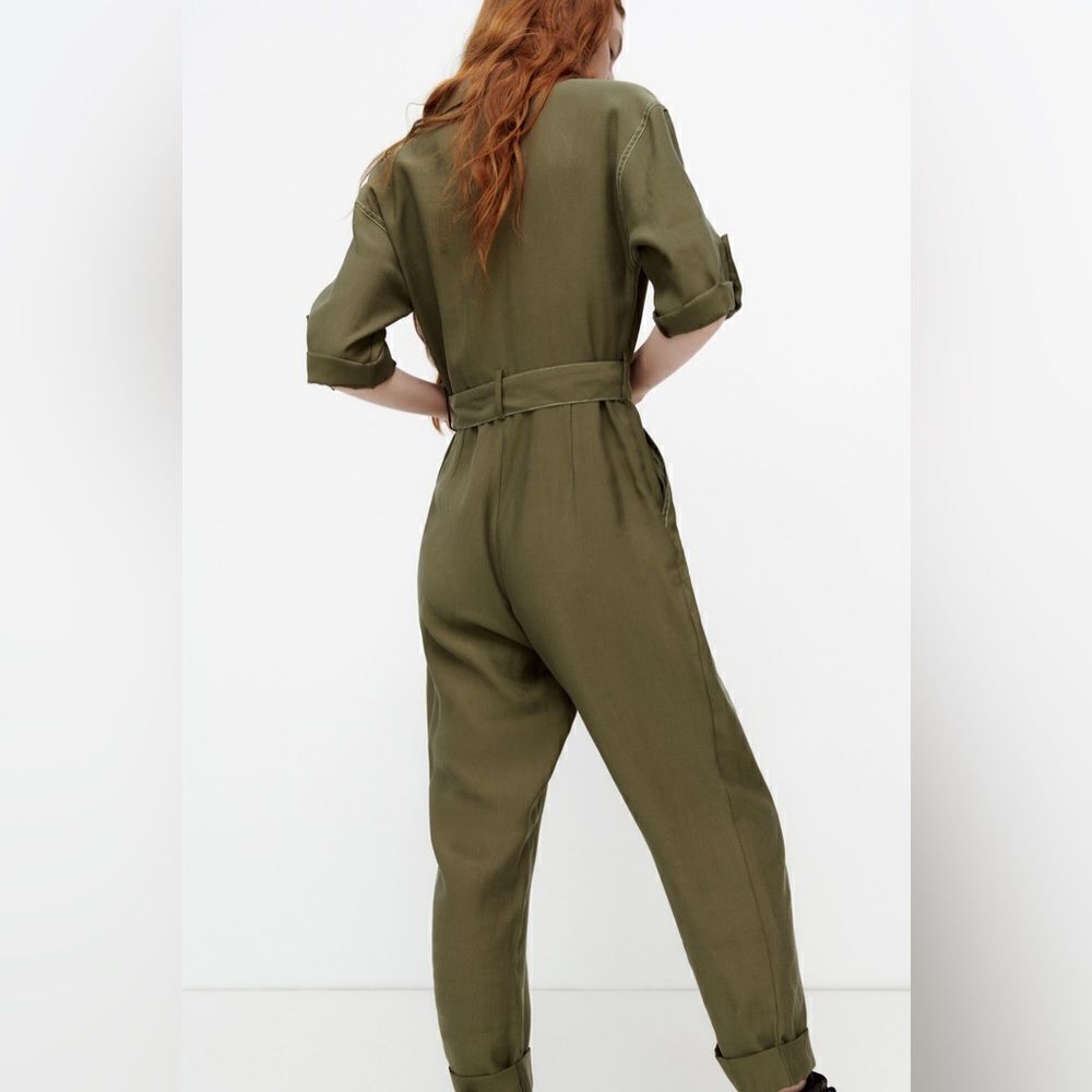 Zara Jumpsuit With Stitching New - Picture 6 of 9